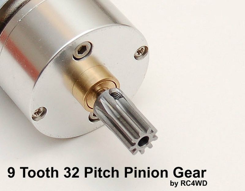 RC4WD 9 Tooth 32P Hardened Steel Long Pinion Gear Z-G0033
