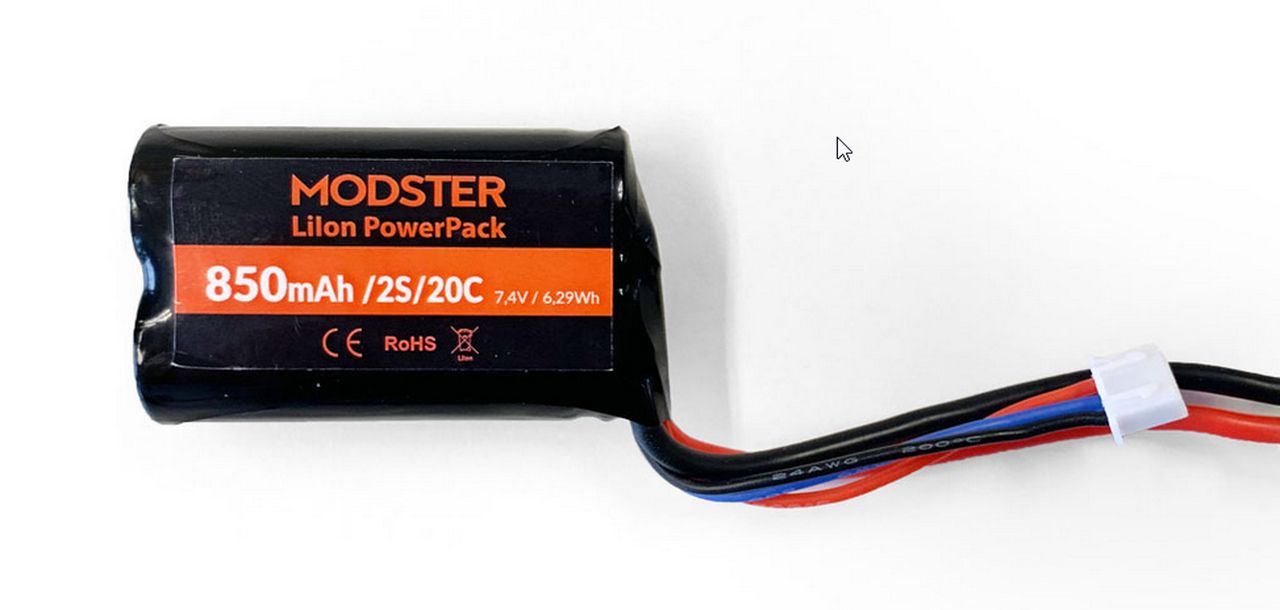 Modster LiIon Akku 2S 7.4V 850mAh Vector SR48 Brushed BEC MD11426