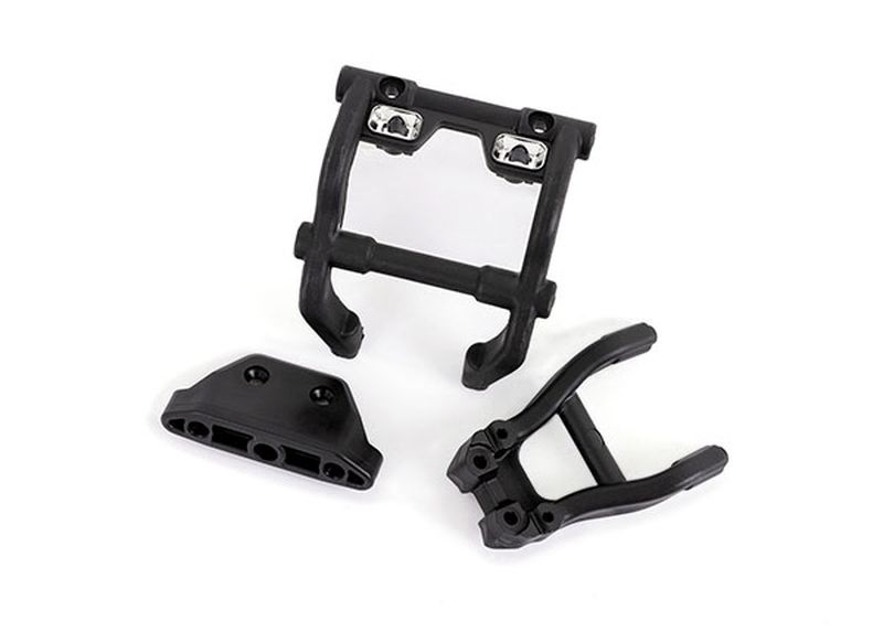 Traxxas Wheeliebar-Halter +Skid-Platten mit LED-Licht-Befesiigung 6777X