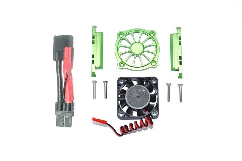 GPM Alu Motorkühlkörper mit Ventilator grün Traxxas MAXX
