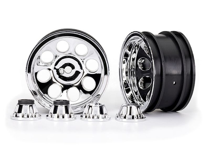 Traxxas Felgen 8-Loch Mag 2.2 chrom mit Zentral-Kappen (f. TRX8255A)  8163