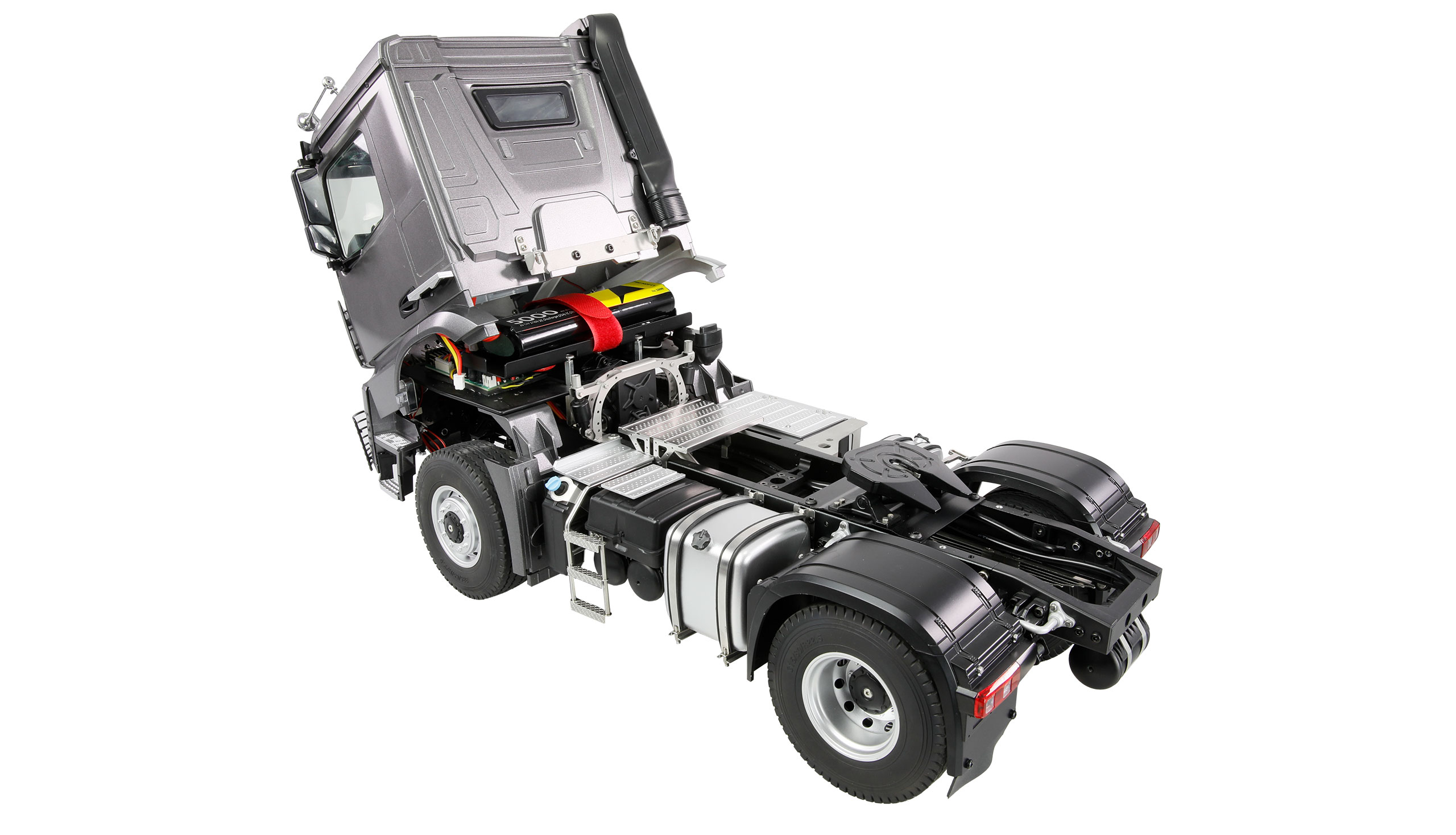 Amewi Mercedes-Benz Arocs Sattelzug mit Kippauflieger 4x4 1:14 RTR anthrazit 22696