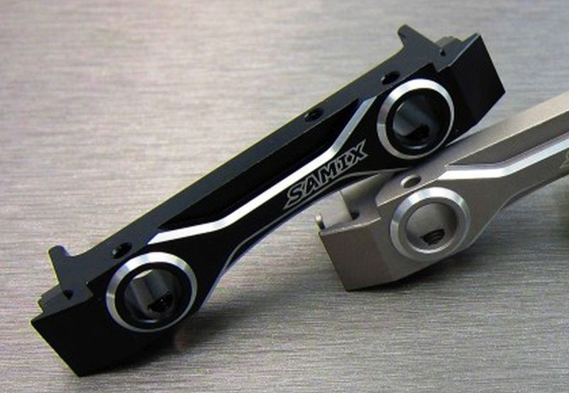 SAMIX Alum. Bumper Befestigung Set kurz vorn schwarz für Axial SCX10-2 SCX2-6060