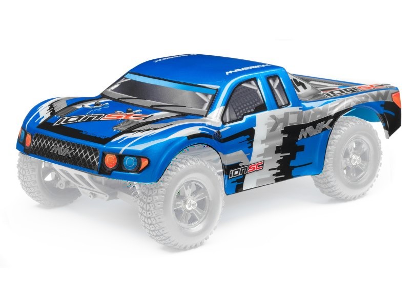 Maverick Blau lackierte Short Course Truck Karosserie mit Aufklebern (iON SC) MV28067 - Abbildung 1