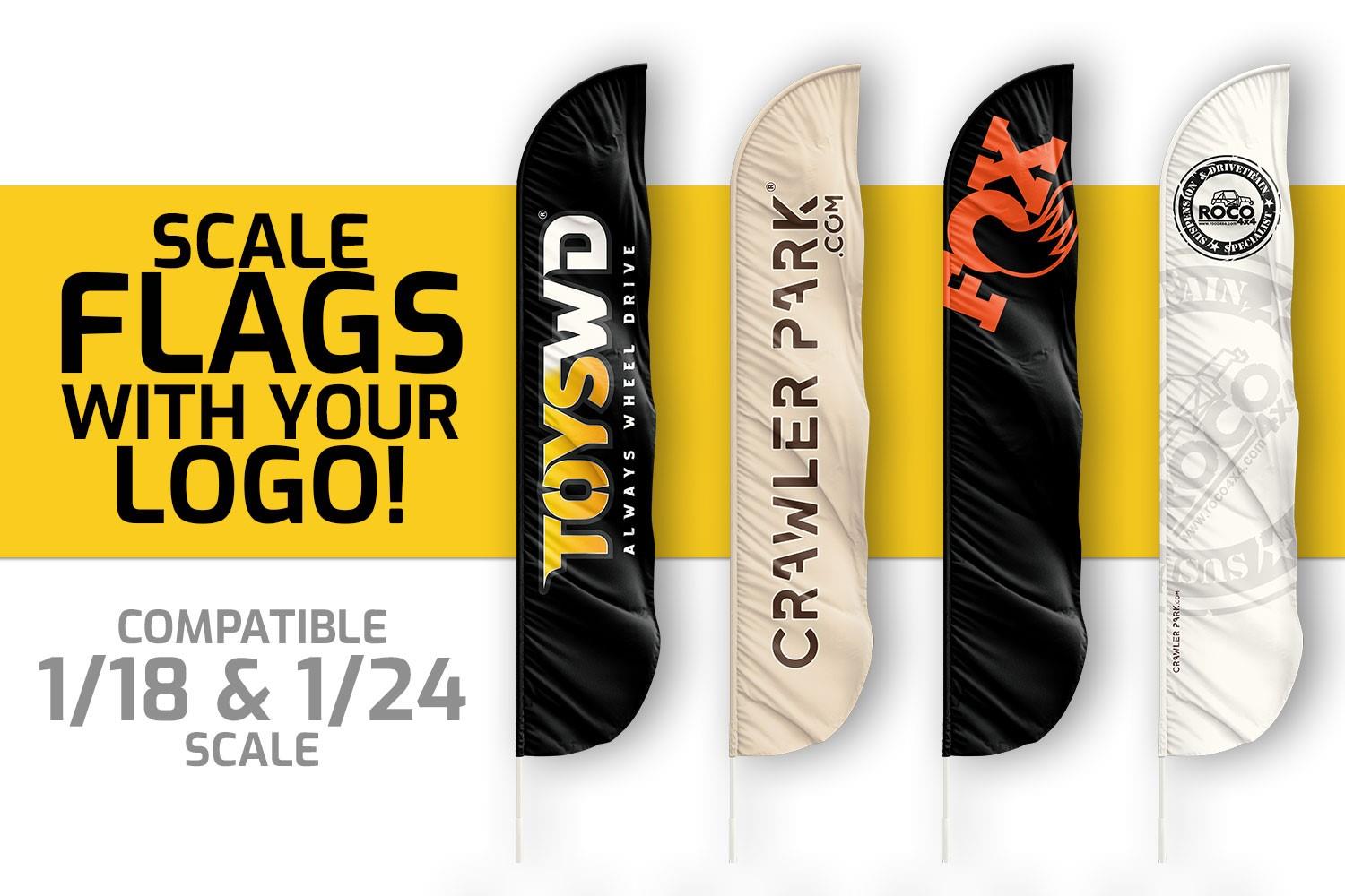 ToysWD Crawler Park: 1/18 & 1/24 Custom Flag with your logo (50 minimum amount) TWD240016 - Abbildung 1