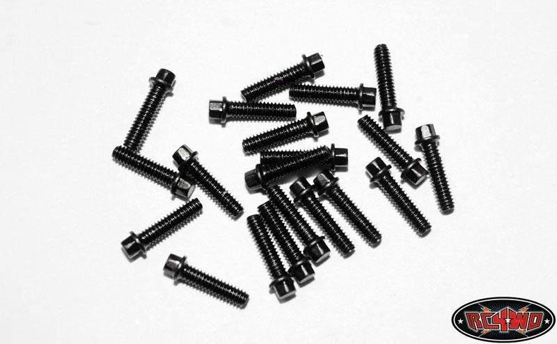RC4WD Miniature Scale Hex Bolts (M2 x 8mm) (Black) Z-S0376