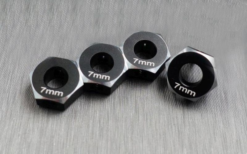 SAMIX SCX-6 alum. hex adaptar (7mm) für SCX-6 SCX6-6063-7