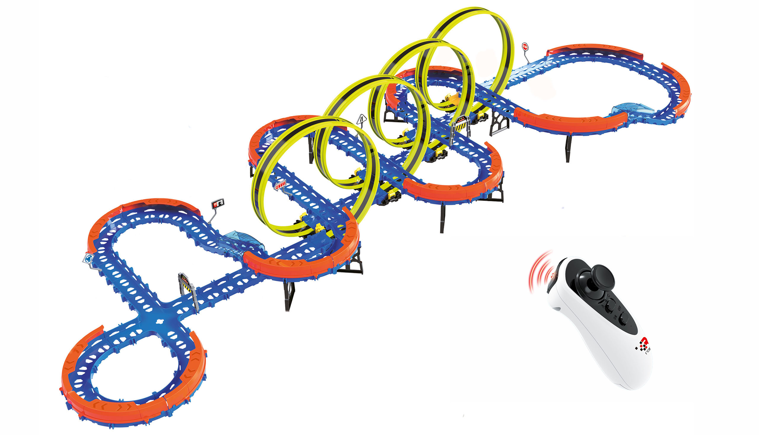 Amewi RC Magic Traxx Glow 113-teilig mit zwei Rennfahrzeugen 100674