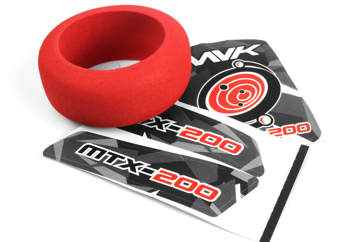 Maverick Atom Transmitter Wheel Foam & Decals (Red) 150552