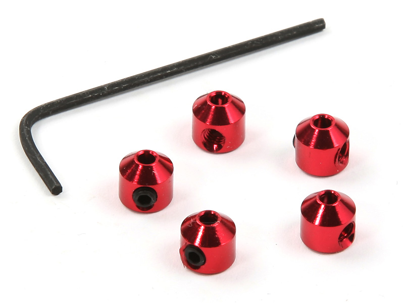 R07200R Aluminium Stopper 2mm Rot (5 Stk)