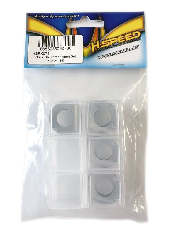 H-SPEED Stahl Distanzscheiben Set 13mm (40) HSPX073