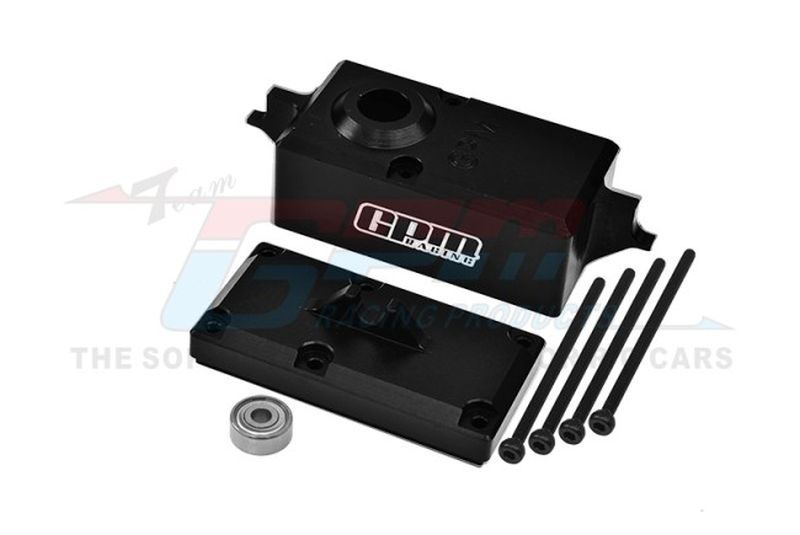 GPM Alu Servogehäuse Ober- & Unterteil schwarz TRX X-Maxx, XRT für 2085 2085R 2085X 2090 Ser TXM023BK