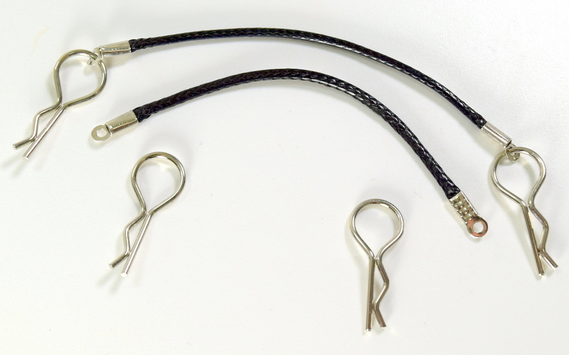 Absima Karosseriesplinte mit Seil, schwarz 2440025