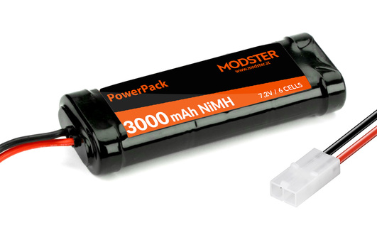 Modster Racingpack 3000mAh NiMH 6-Zellen 7,2V  mit Tamiya-Anschluß MD10095