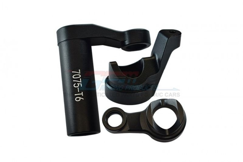 GPM Aluminium 7075-T6 Lenkungsteile schwarz GPM Traxxas Sledge SLE048BK