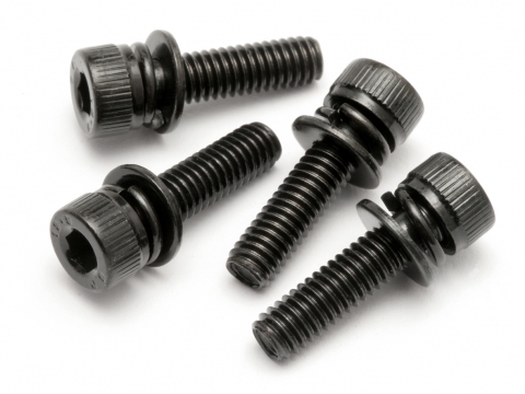 HPI Innensechsk.schraube M4X15mm mit Scheibe (4St) 15479