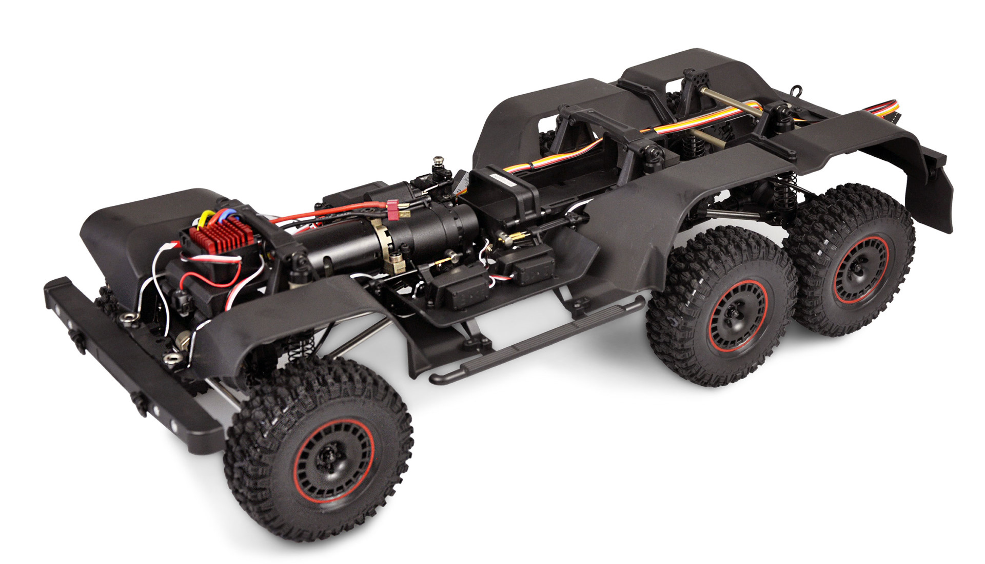 Amewi AMXRock RCX10.3P Scale Crawler 6x6 Pick-Up 1:10 ARTR schwarz (pro Version) 22559