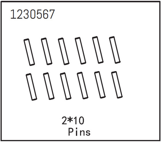 Absima Pins 2*10 (12 St.) 1230567