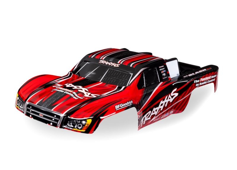 Traxxas Karo 1/16 Slash 4X4 rot mit Aufkleber  7027-RED - Abbildung 1
