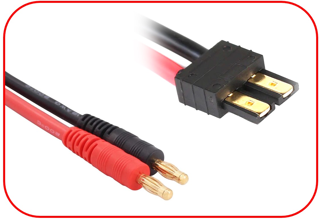 Absima Ladekabel 4mm Goldkontaktstecker passend f. Traxxas 300mm 3040071