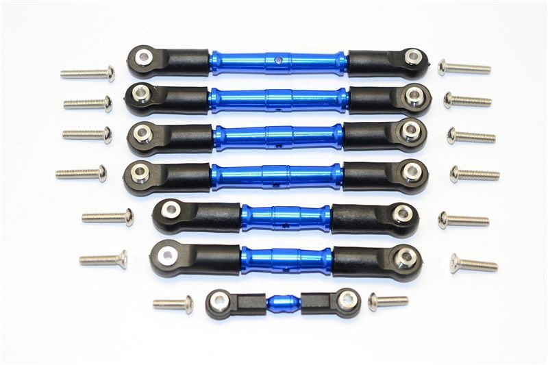 GPM Alu Spurstangen Set blau (7 Stk.) Traxxas Slash 4x4