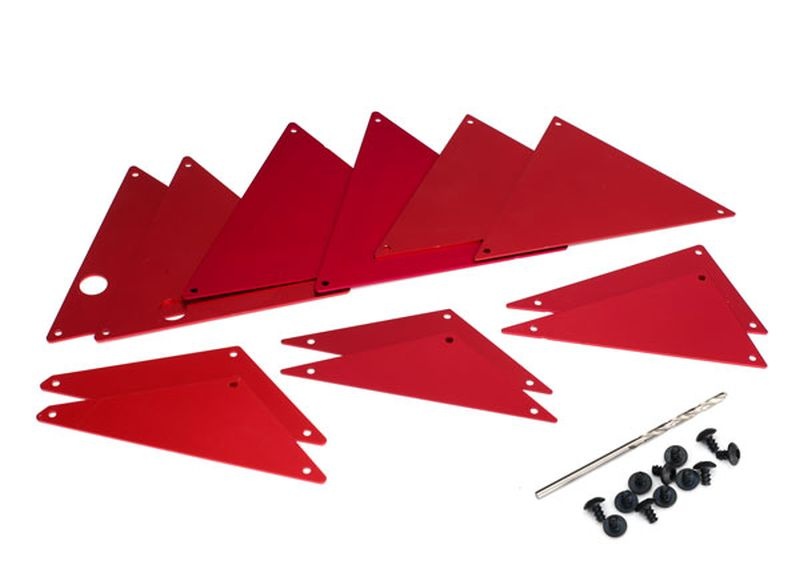 Rohrrahmen-Chassis Innen-Panle-Set Alu rot 8434R