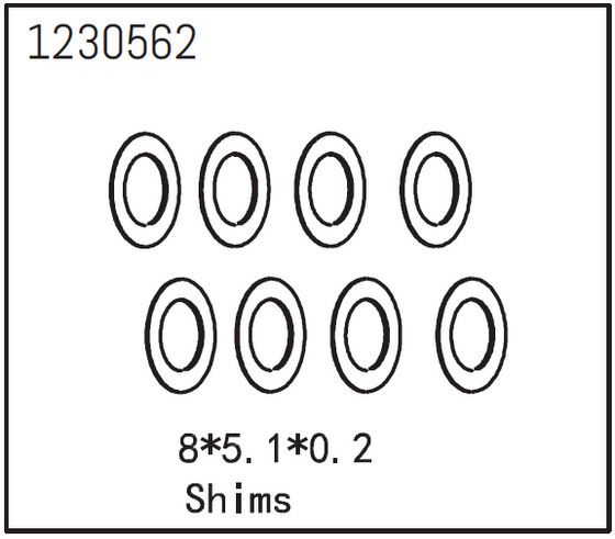 Absima Shimscheiben 8*5.1*0.2 1230562