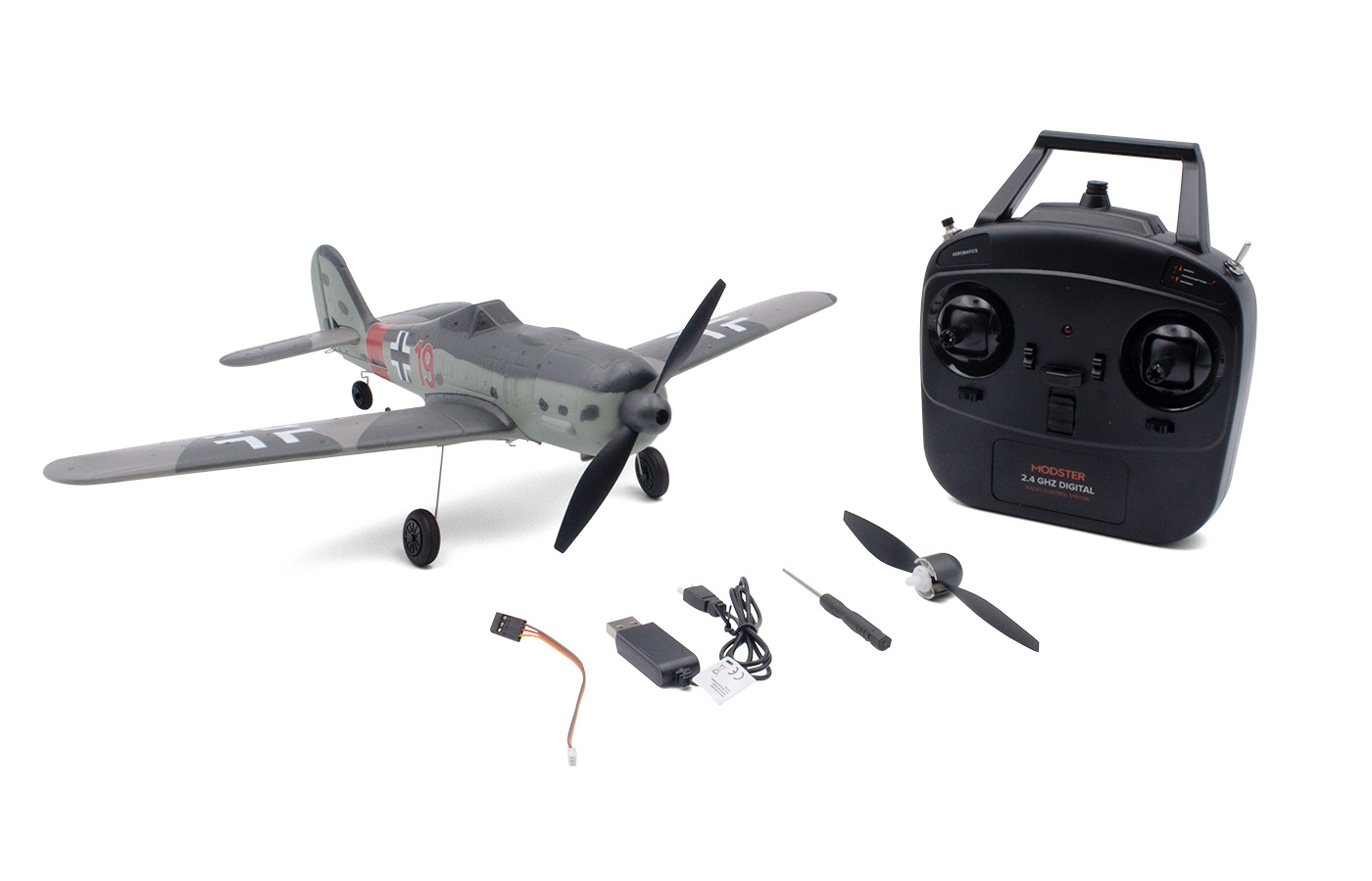 Modster MDX PRO FW 190 Focke Wulf Elektromotor Warbird RTF 400mm MD11828