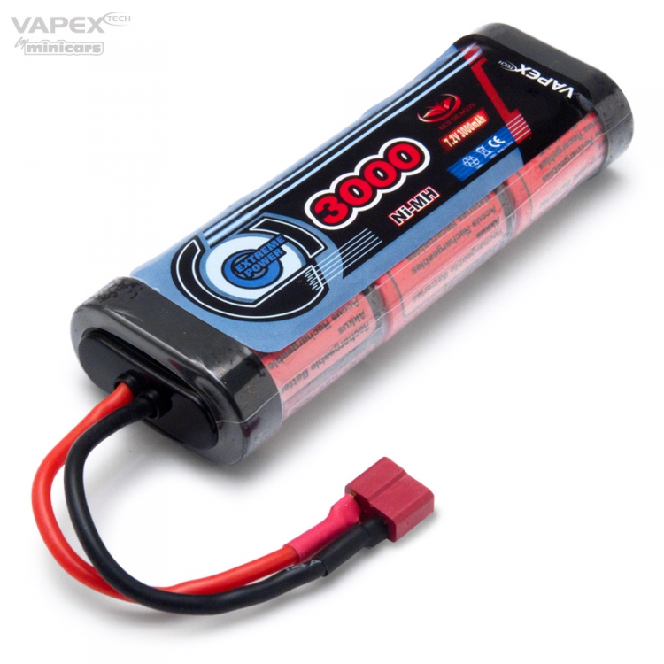 Vapex NiMH Akku 7,2V 3000mAh T-Stecker 6RD3000SC-H6-D2