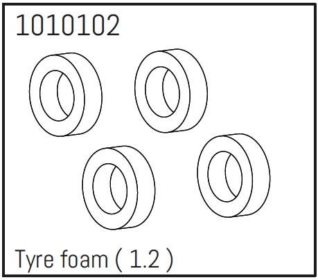 Hobby Plus 1.2" Tyre Foam - PRO Crawler 1:18 (4) 240204