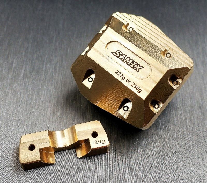 SAMIX SCX-6 brass diff. cover (gold color with adjust weight) für SCX-6 SCX6-4075G