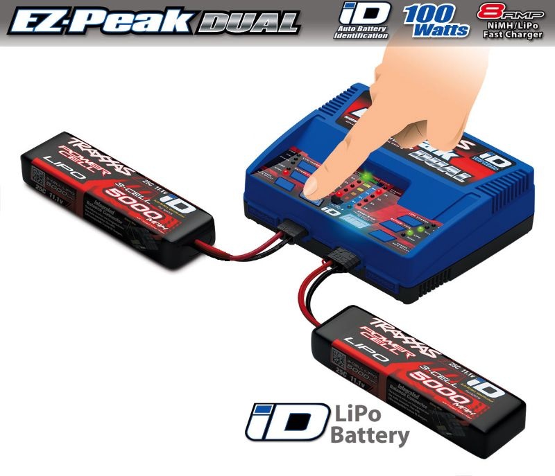 Traxxas DUAL EZ-Peak Plus-Lader 2972G + 2x 3S Lipo 5000mAh 2872X 2990G 2990GX - Abbildung 1