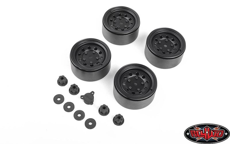 RC4WD Burato 2.2 Beadlock Wheels w/ Center Caps (Black) VVV-C1019