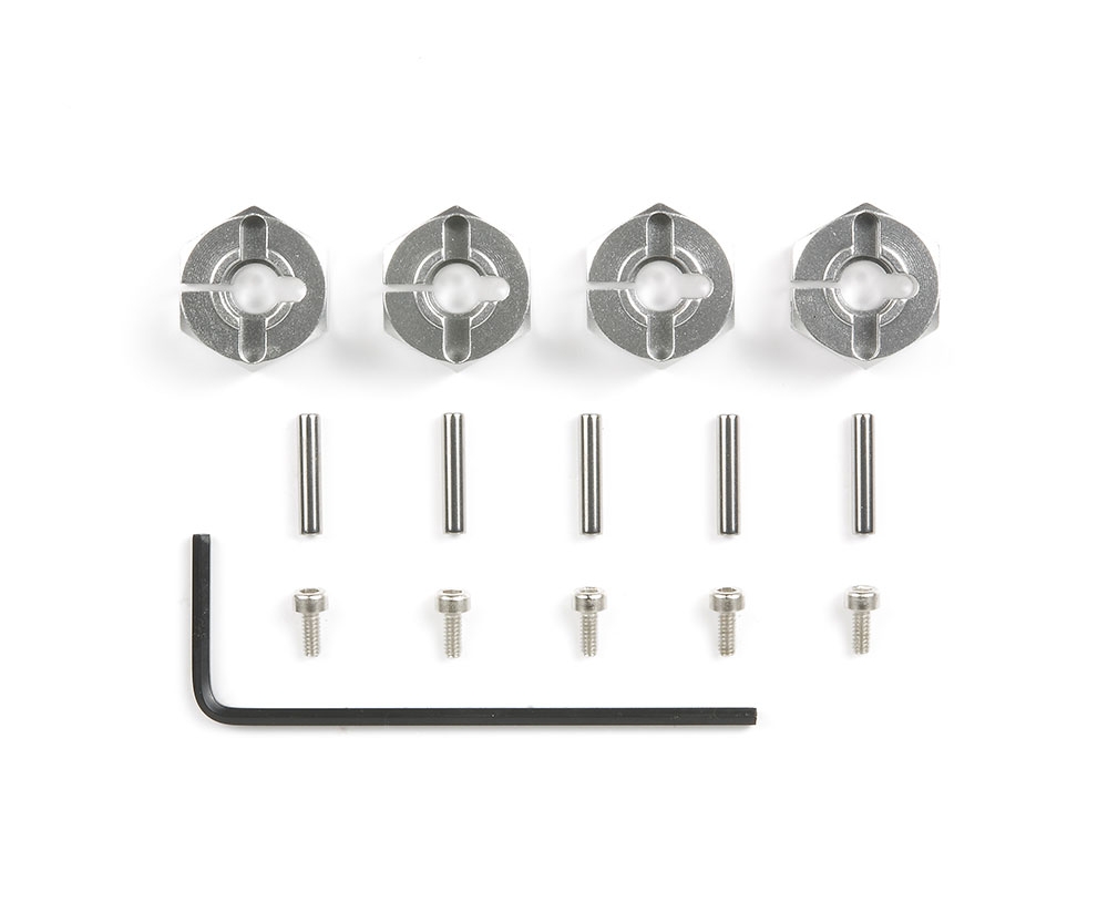 Tamiya 53569 Radmitnehmer (4) Alu 6mm silber 300053569
