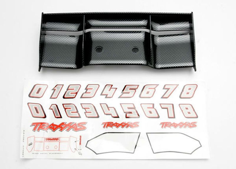 Traxxas Heckflügel carbon mit Decal 5446G - Abbildung 1
