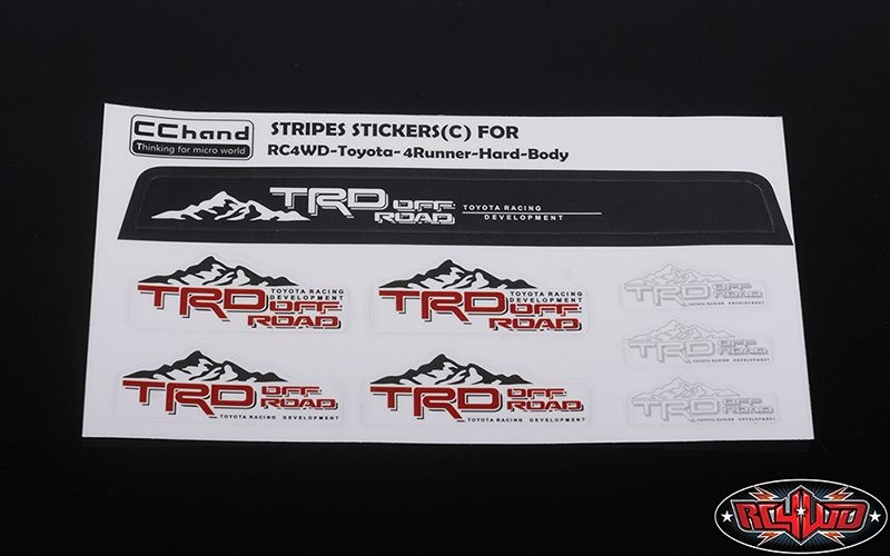 RC4WD Front Windshield Decals for 1985 Toyota 4Runner Hard Body VVV-C0752