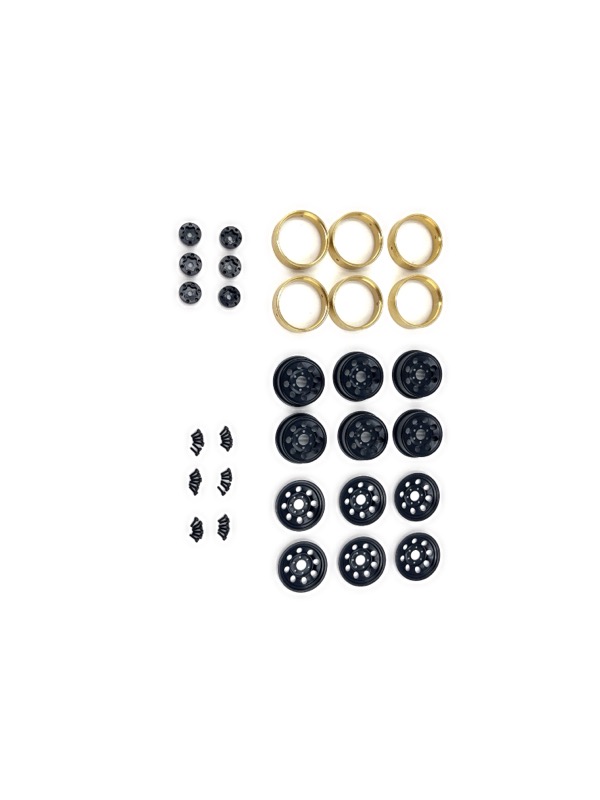 Hobby Plus CR-18P 6X6 1.2 Steelie Bead Lock Wheel ( Black ) 240480