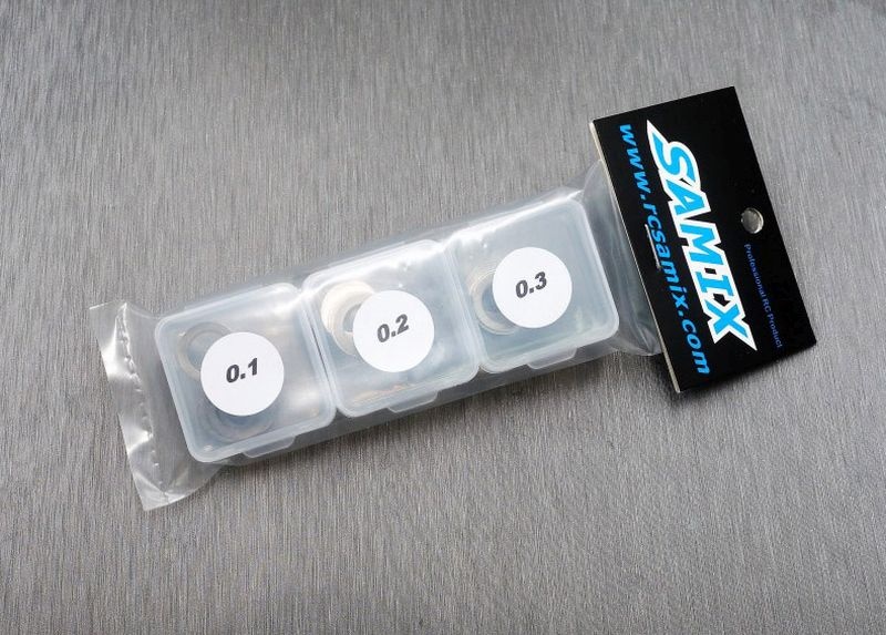 SAMIX 30pcs 6x8x0.1,0.2,0.3 (with 3 small plastics box) für Shim set SS-3006