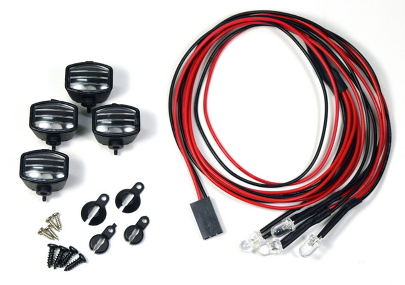 Absima Nebelscheinwerfer Set Eckig inkl. LED's 1:10 (4 St.) 2320052 - Abbildung 1