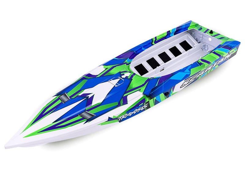 Traxxas Rumpf Spartan grüne Grafik (kpl. montiert) 5737G