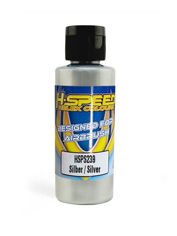H-SPEED Lexan Airbrush Farbe 60 ml Silber / Silver HSPS239