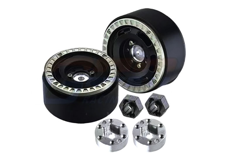 GPM Beadlock 1.33 6-Loch-Felgen Alu silber 37x20mm (2) Traxxas-4M, SCX24