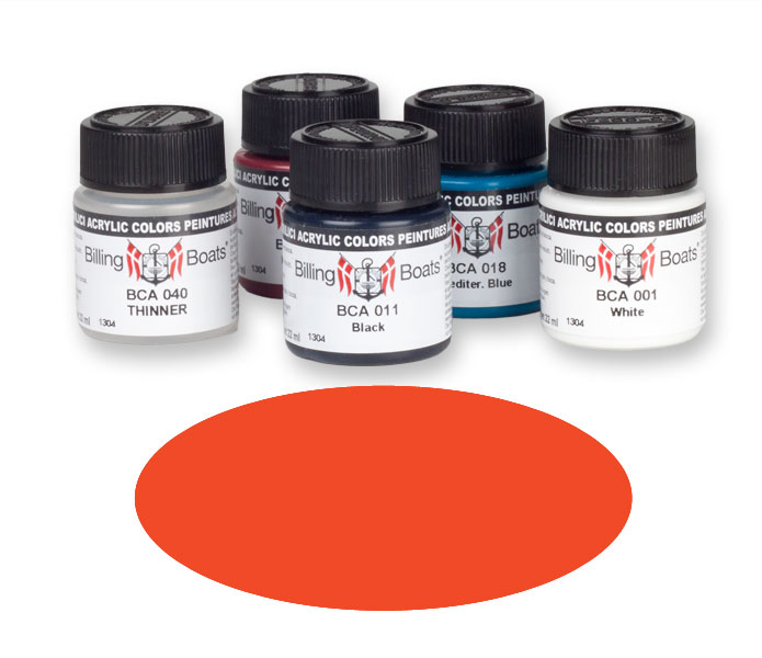 Billing Boats Orange 22 ml    Acryl Farbe BCA004