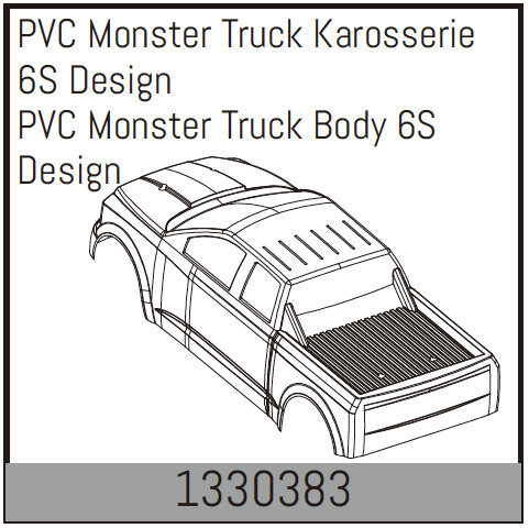 Absima PVC Monster Truck Karosserie 6S Design 1330383