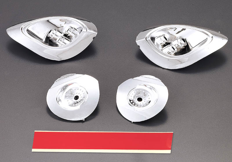 KB48187 Scheinwerferreflektoren Lexan verchromt für Alfa Romeo 1/7