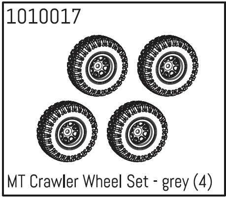 Hobby Plus MT Crawler Wheel Set - grey (4) 604002