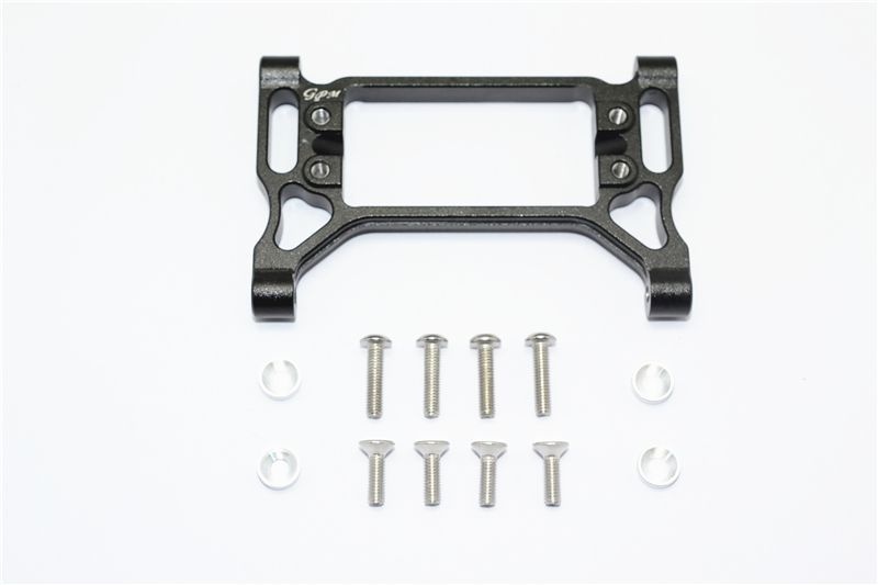 GPM Alu Servobefestigung vorn schwarz Traxxas Traxxas4 & 6