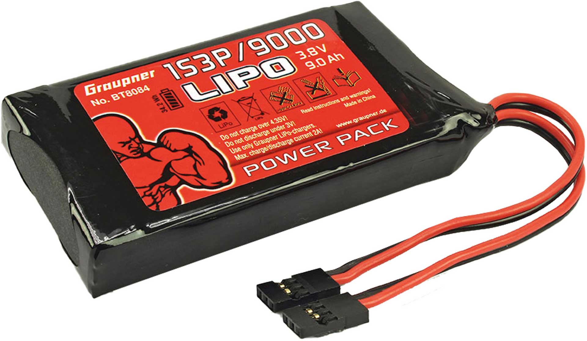 GRAUPNER Lipo Akku für MZ-16/32 9000mah BT8084