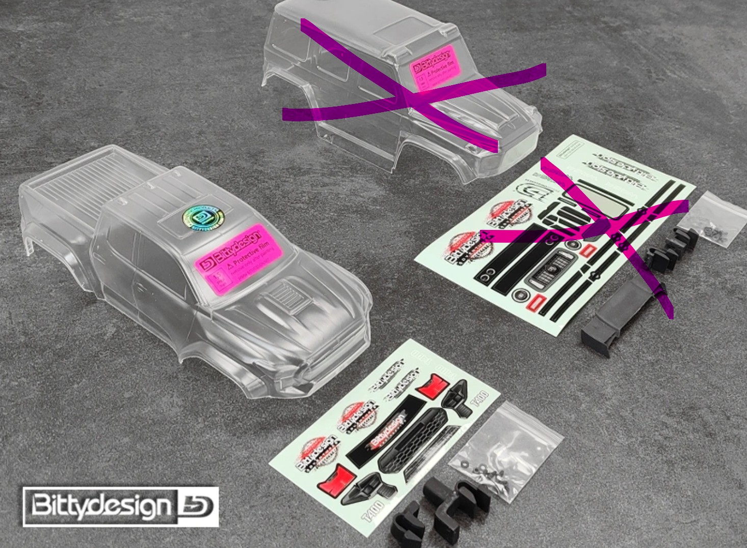 Bittydesign T-400 1/18 Traxxas TRX-4M Karosserie klar Pre-cut BDTRX-18T400 - Abbildung 7