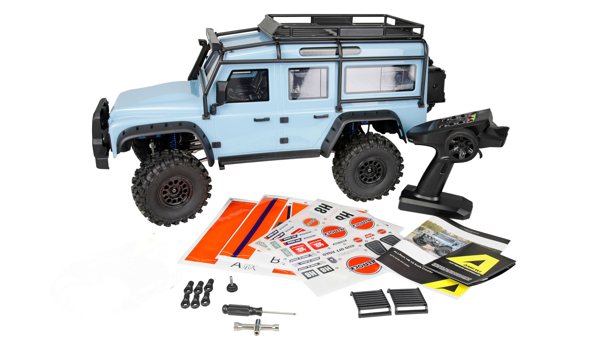 Amewi ALLRock H8 V2 Scale Crawler brushless 1:8 ARTR blau/orange 22765 - Abbildung 2